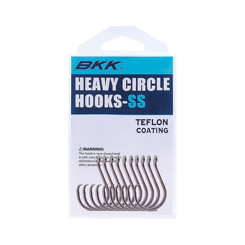Bkk Heavy Circle Ss Hooks|3/0 – 7PK|9/0 – 4PK|8/0 – 5PK|7/0 – 5PK|6/0 – 6PK|5/0 – 6PK|4/0 – 7PK