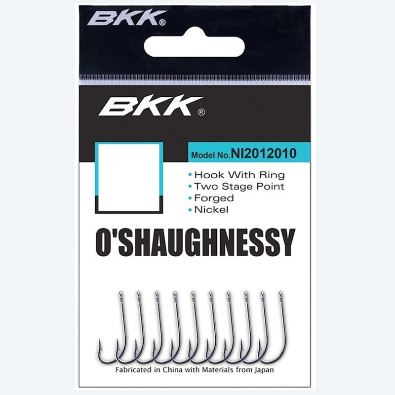 Bkk O’shaughnessy Hooks|1 – 9PK|2 – 9PK|1/0 – 7PK|2/0 – 7PK|3/0 – 6PK|4/0 – 6PK