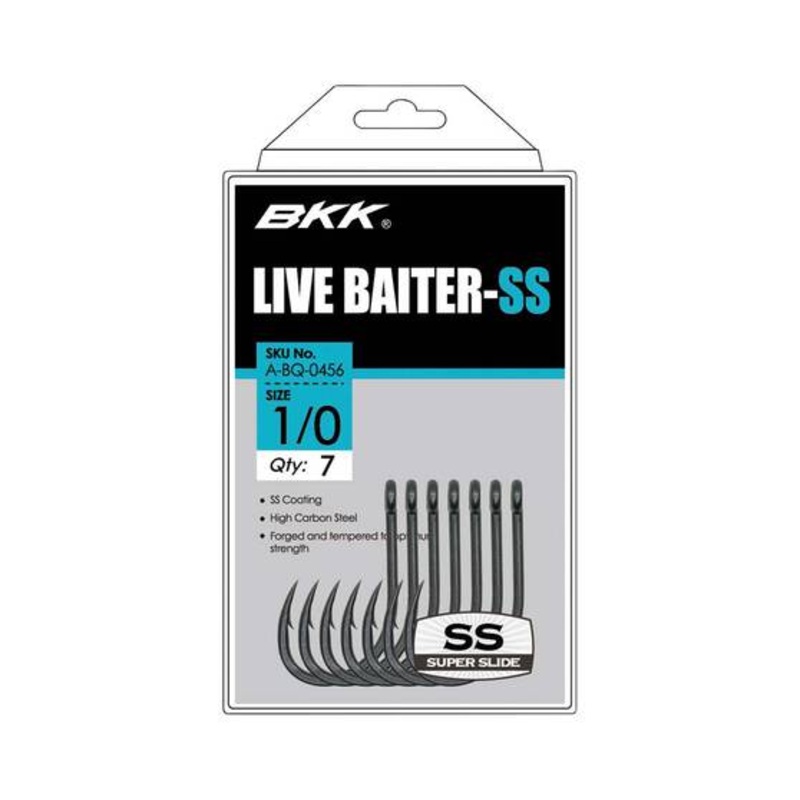 Bkk Live Baiter Ss Hooks|2/0 – 6PK|3/0 – 6PK|4/0 – 5PK|5/0 – 5PK|6/0 – 5PK