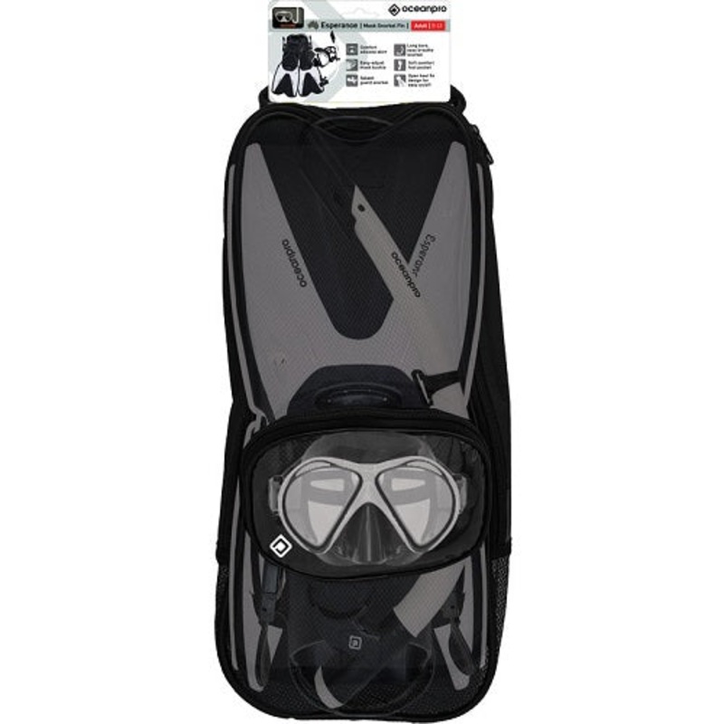 Ocean Pro Esperance Mask, Snorkel And Fins Set White