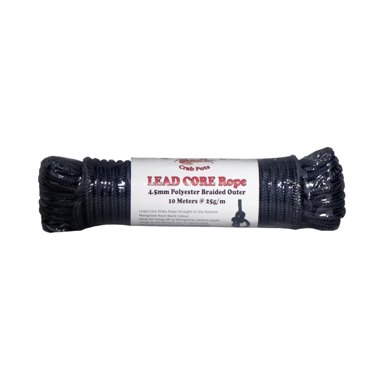 Crab’n Gear 4.5mm Lead Core Rope 10m Black