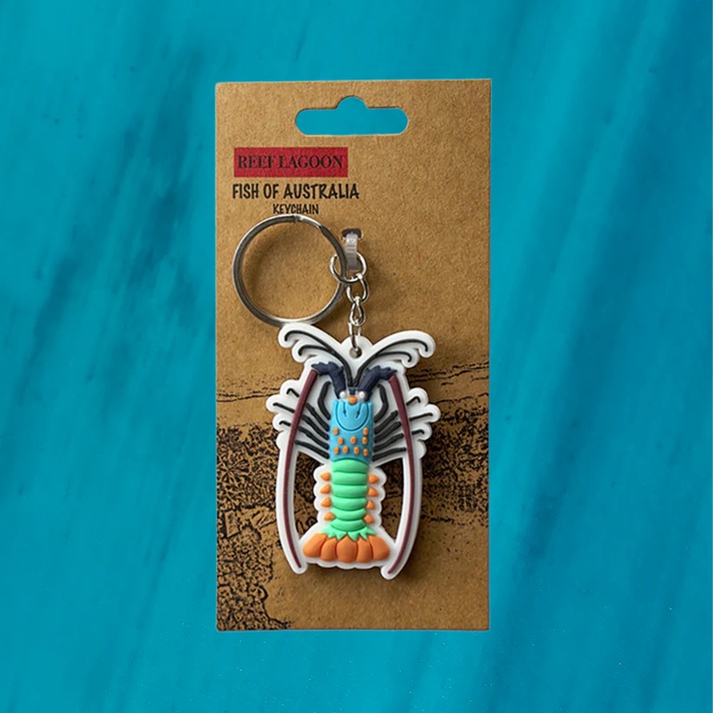 Reef Lagoon Keychain|BARRAMUNDI|FOOTBALLER CORAL TROUT|COMMON CORAL TROUT|GIANT TREVALLY|RED EMPEROR|TUSKFISH|ORNATE ROCK LOBSTER|MUD CRAB