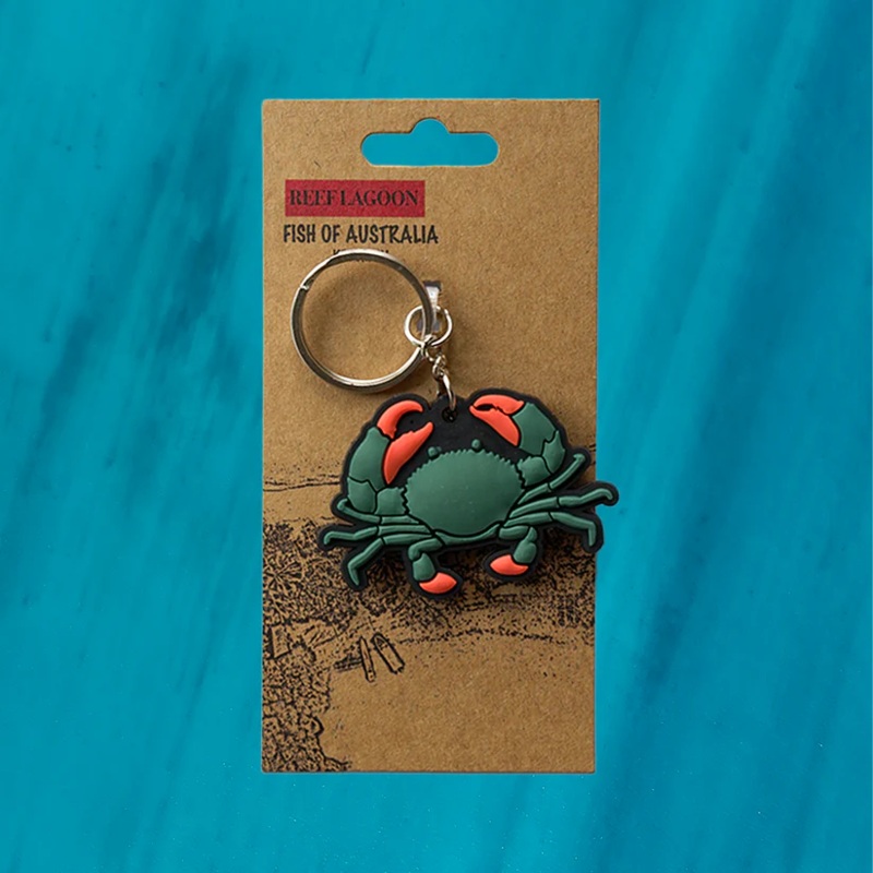 Reef Lagoon Keychain|BARRAMUNDI|FOOTBALLER CORAL TROUT|COMMON CORAL TROUT|GIANT TREVALLY|RED EMPEROR|TUSKFISH|ORNATE ROCK LOBSTER|MUD CRAB