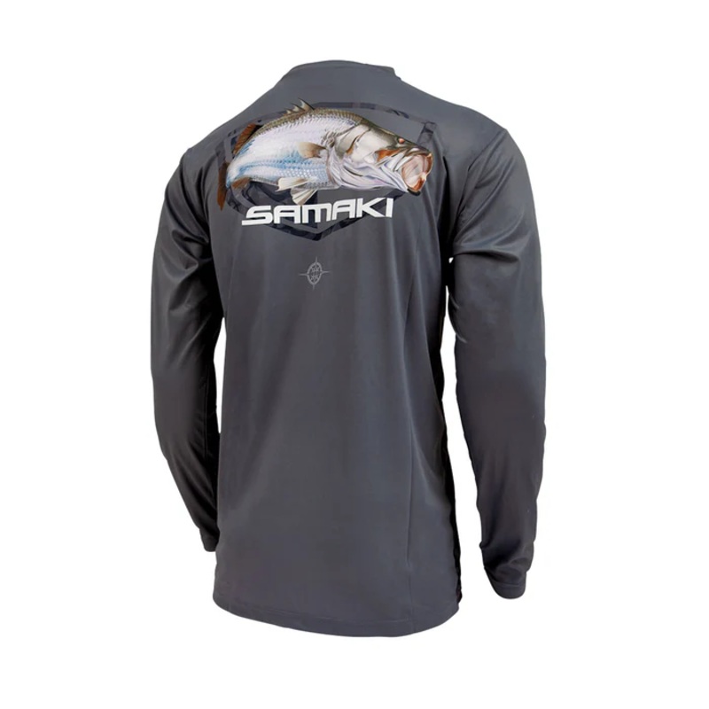 Samaki Shirt Performance Kids L/s Barramundi ><