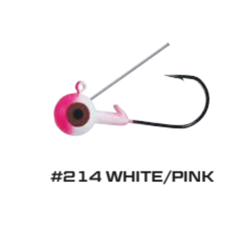 Round Jig Head Weed Guard|1/32 oz|1/16 oz|1/4 oz|1/8 oz|Black/White|Char/Orange|White/Pink|Black/Chart