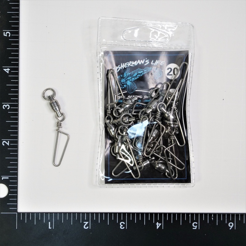 20 Pack Ball Bearing Swivels with Coast Lock Snap  Fisherman’s Life