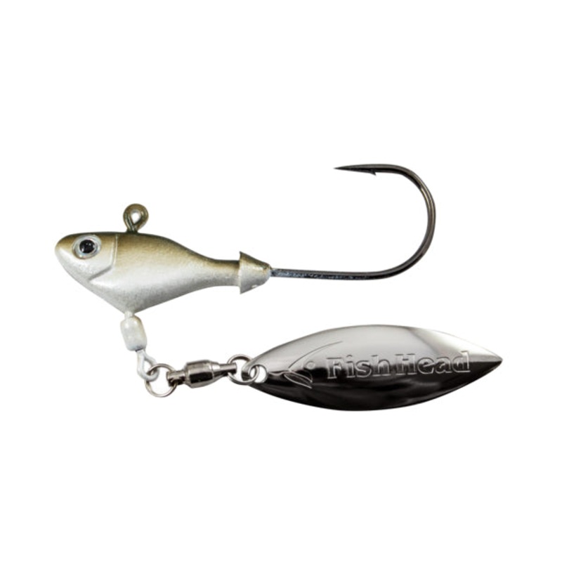 Fish Head Spin|1/8 oz|3/16 oz|1/4 oz|3/8 oz|1/2 oz|3/4 oz|1 oz|Albino|Arkansas Shiner|Aurora Blue|Chartreuse|Chartreuse Shad|Citrus Shad|Green Albino|Pearl White|Raw Shad|Sexy Shad|Smokin Shad