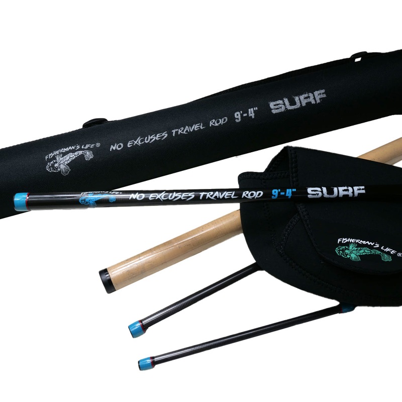 9’4 No Excuses Surf Travel Rod with Tube Medium-Heavy Action 3/4oz to 3oz