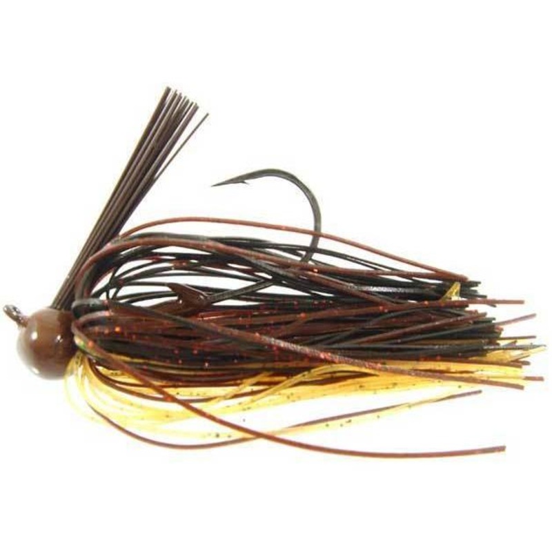 Strike King Football Jig|Plum Crazy|Black Brown Amber|Black Blue|Falcon Lake Craw|Gator Craw|Green Pumpkin|Peanut Butter & Jelly|Texas Craw|Jelly DWO|Texas Craw DWO|Blue Craw DWO|1/4oz|3/4oz|1/2oz|3/8oz